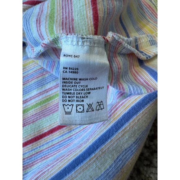 Royal Robbins Sleeveless Colorful Striped, stretchy shirt; size Medium - Picture 6 of 6